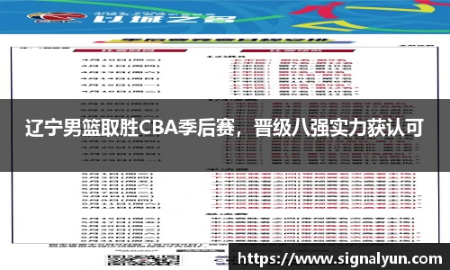 辽宁男篮取胜CBA季后赛，晋级八强实力获认可